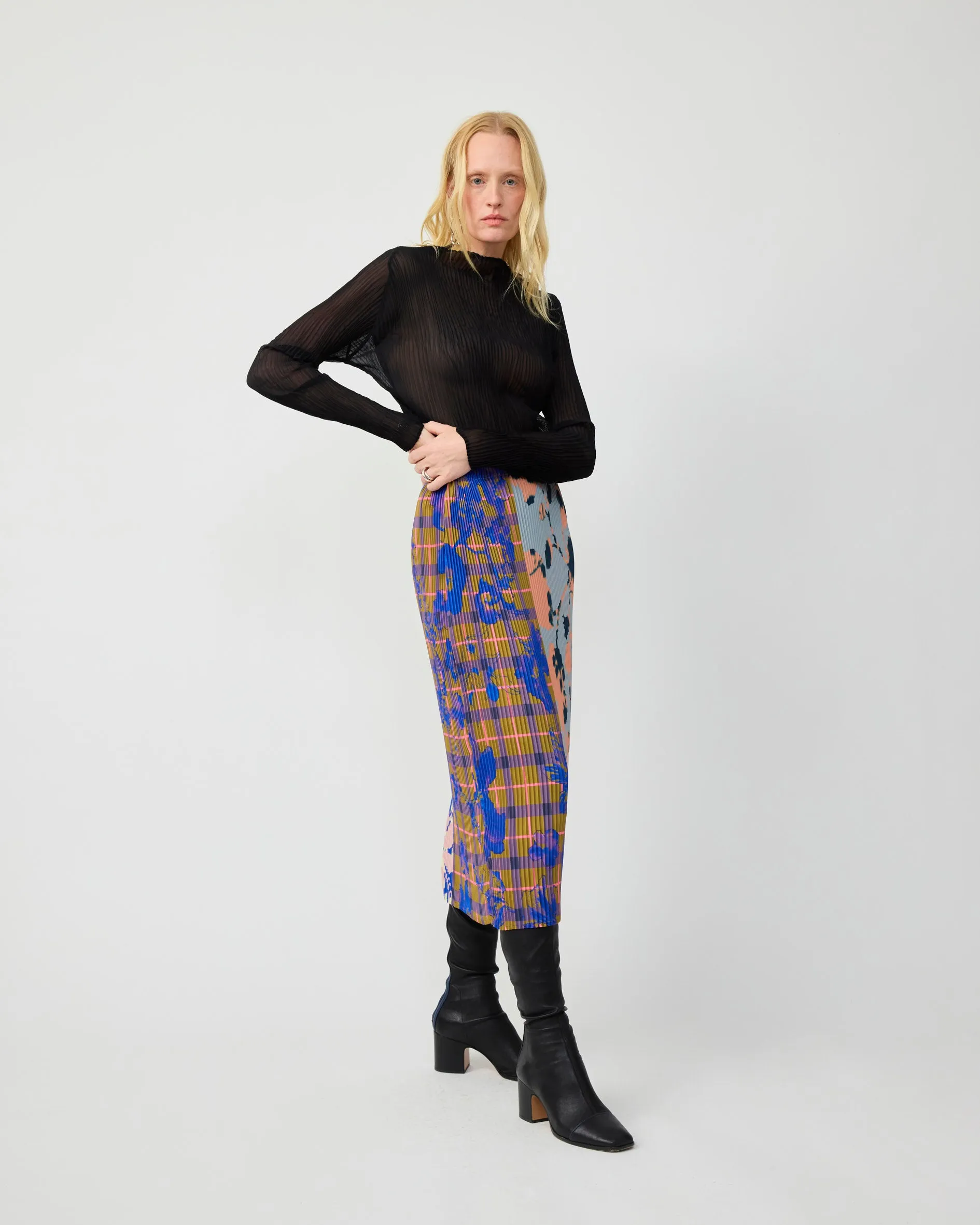 EKKE PLEATED SKIRT IN PATCHWORK INGRID sold by Julia Heuer product image thumbnail 4