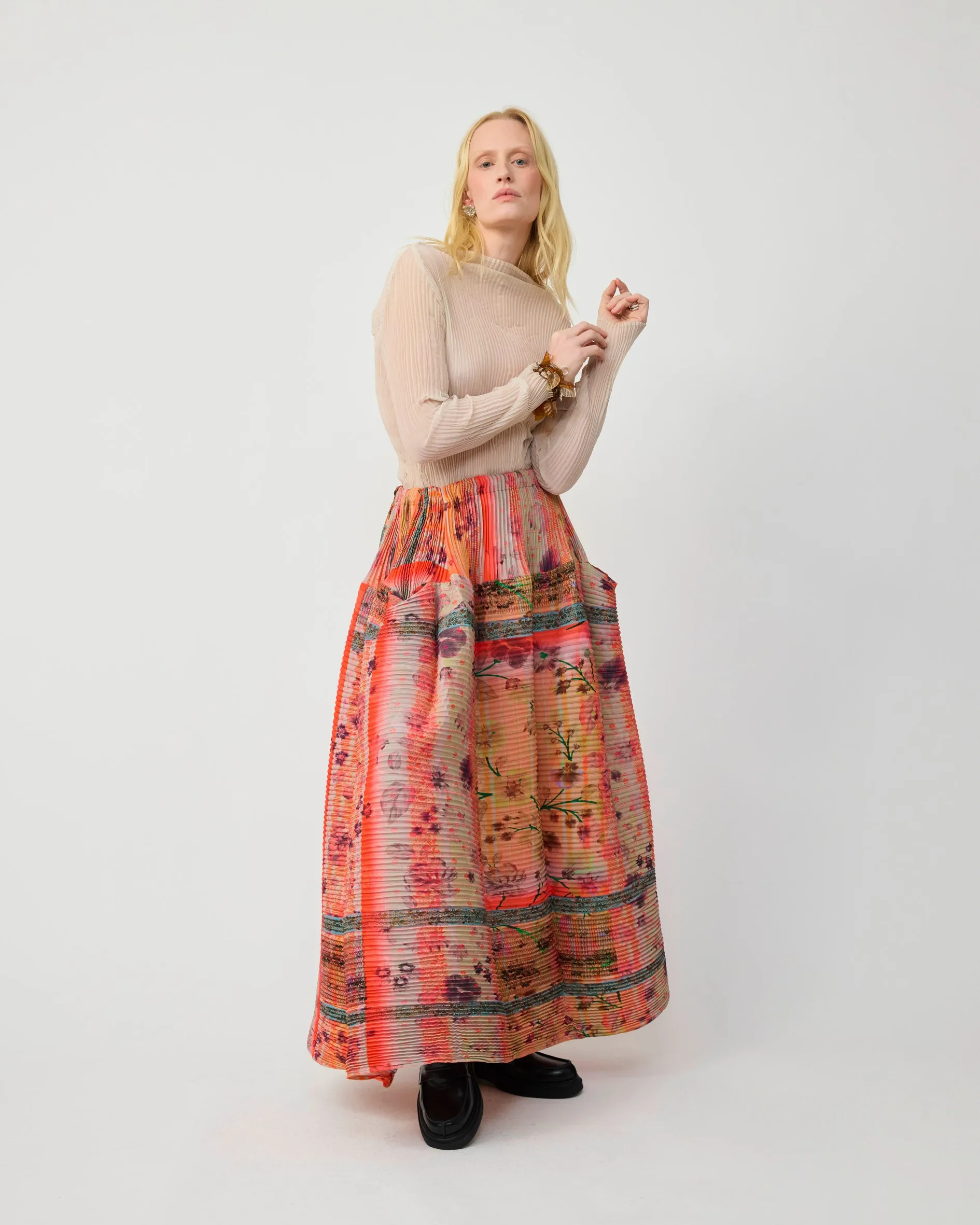 KENZA HANDPLEATED SKIRT IN BIRTE sold by Julia Heuer product image thumbnail 4