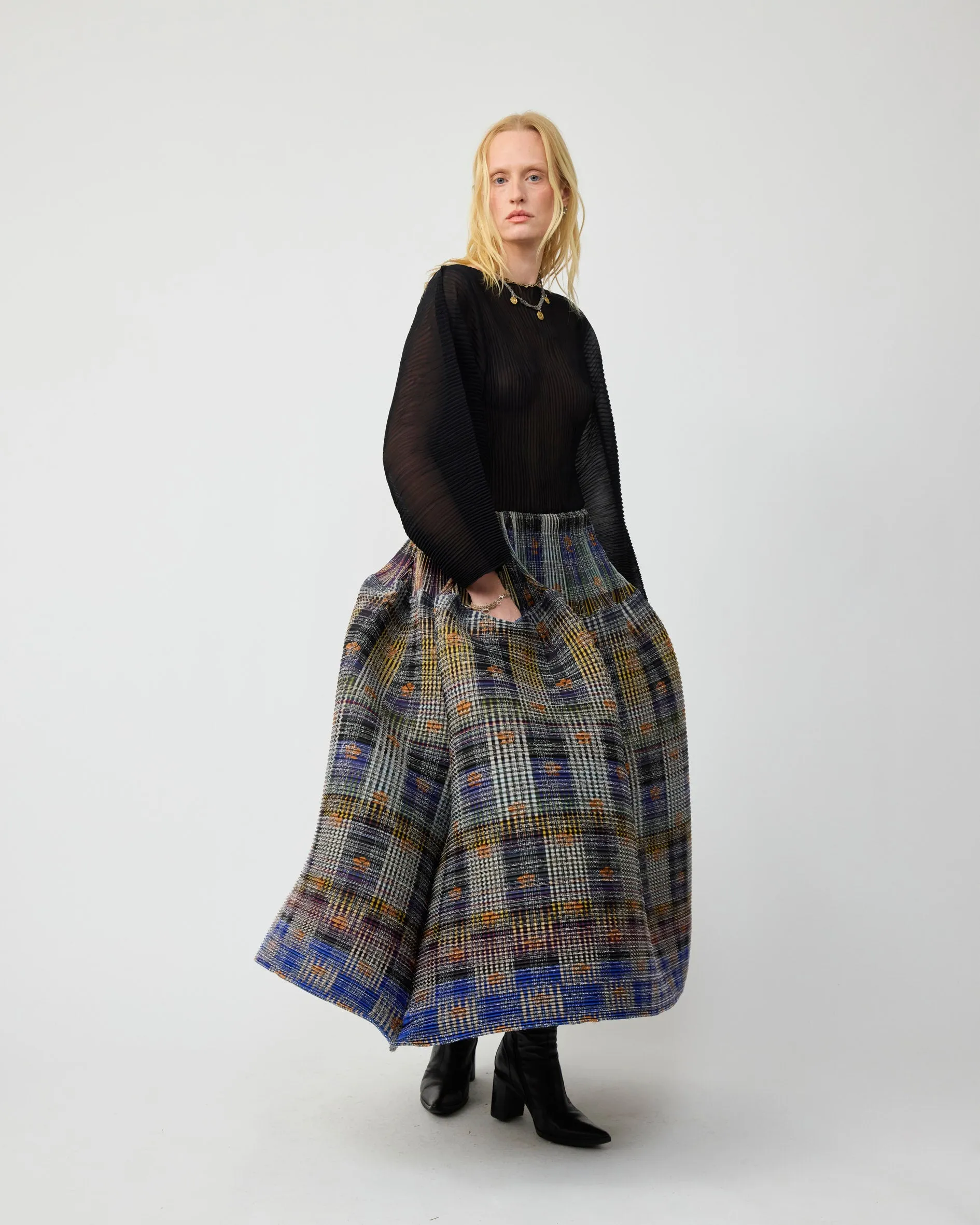 KENZA PLEATED TARTAN SKIRT IN HELGE sold by Julia Heuer product image thumbnail 4