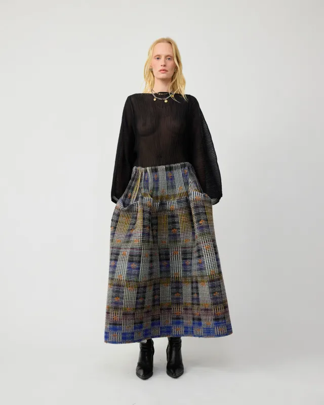 KENZA PLEATED TARTAN SKIRT IN HELGE made by Julia Heuer