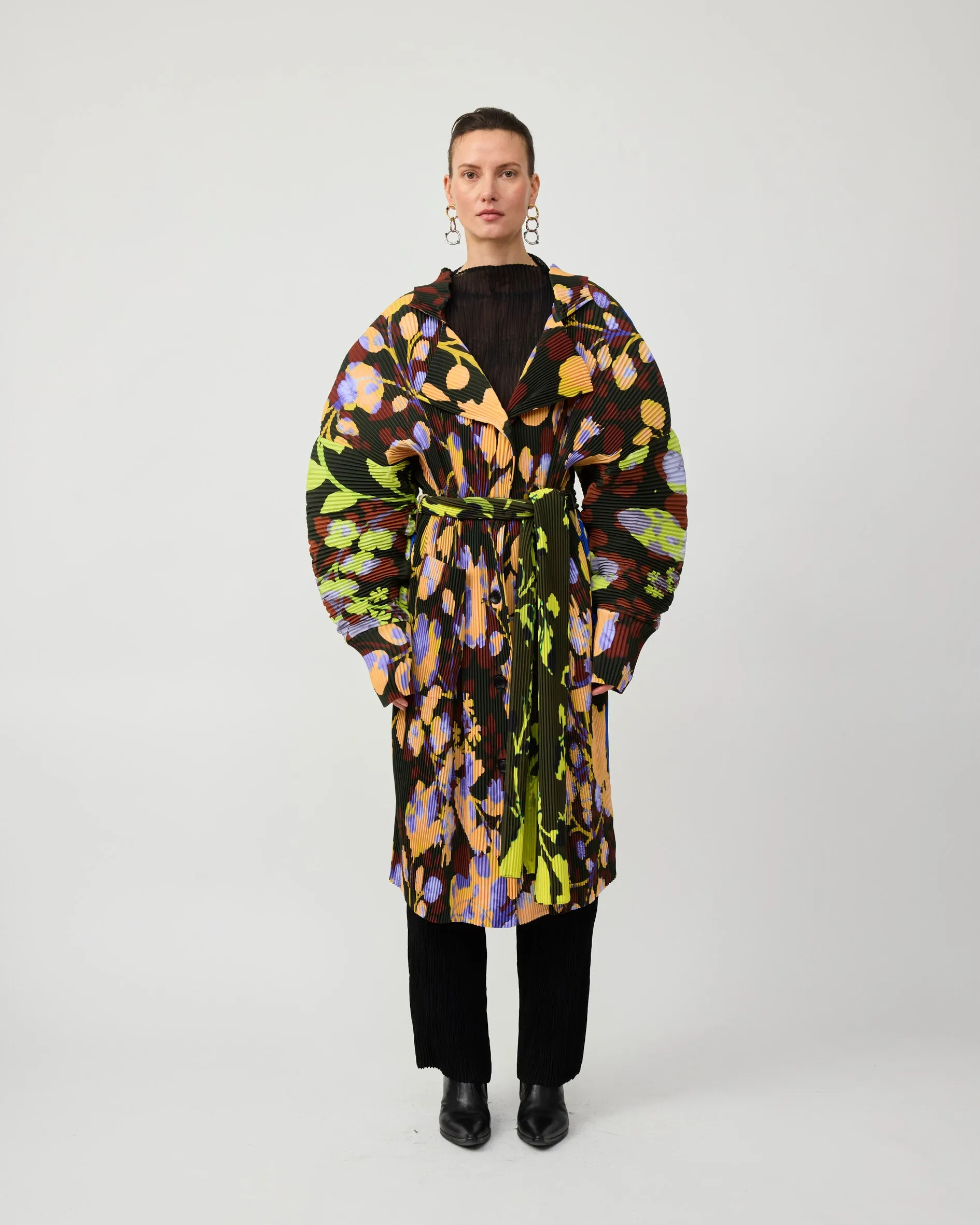 KONRAD PLEATED COAT IN PATCHWORK INGRID sold by Julia Heuer