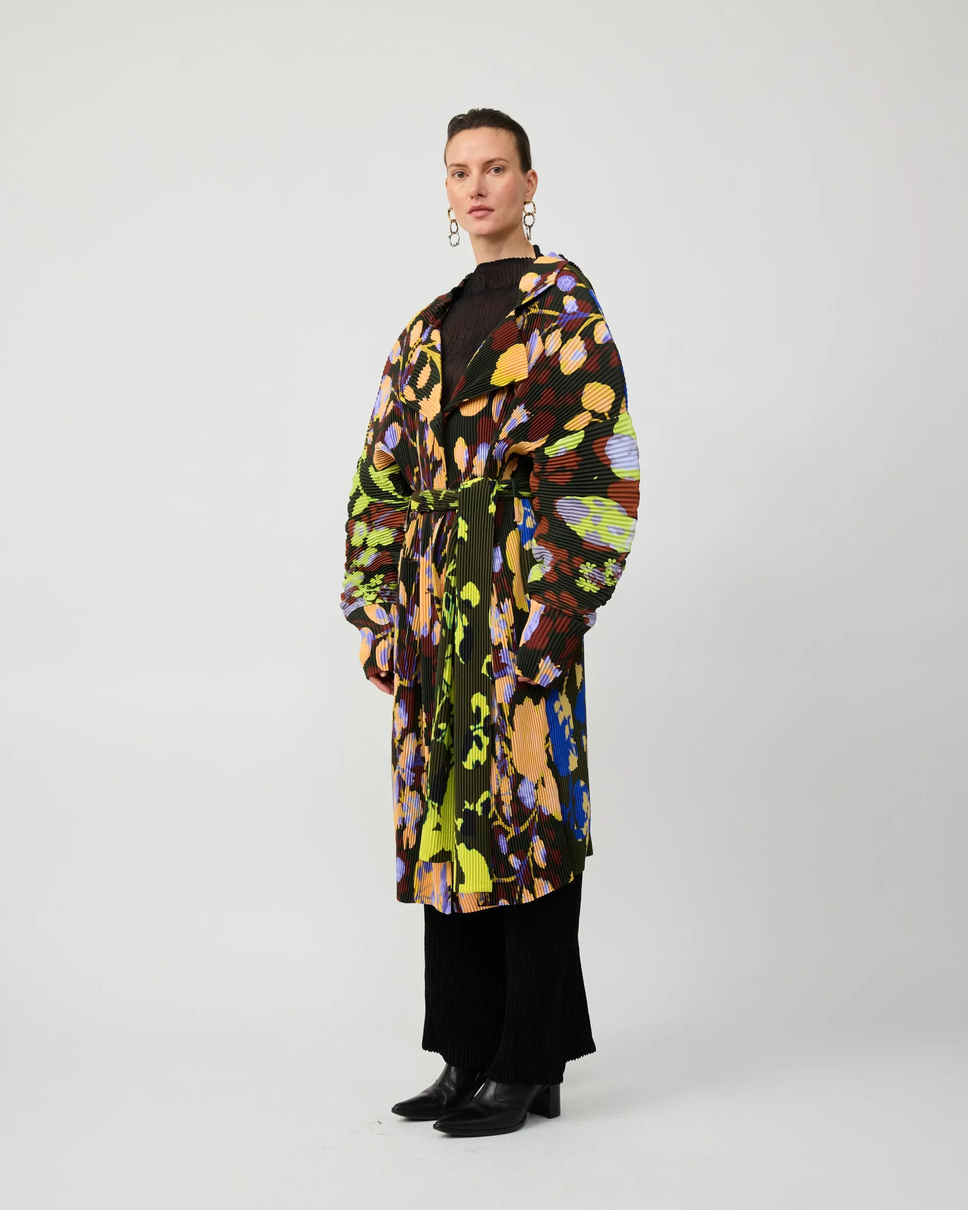 KONRAD PLEATED COAT IN PATCHWORK INGRID sold by Julia Heuer product image thumbnail 2