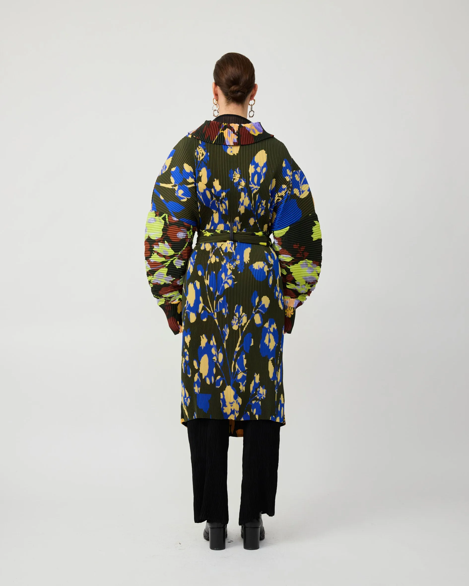 KONRAD PLEATED COAT IN PATCHWORK INGRID sold by Julia Heuer product image thumbnail 3