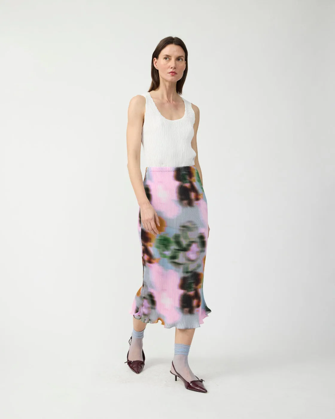 Milla Pleated Skirt in Maris sold by Julia Heuer