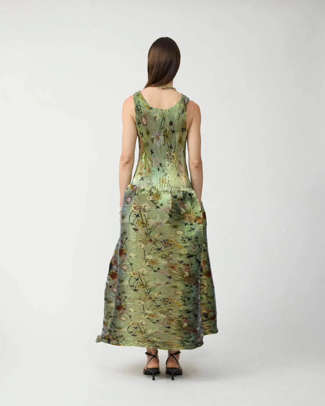 Moon Pleated Dress in Iridescent Frances - Couture Length sold by Julia Heuer product image thumbnail 5