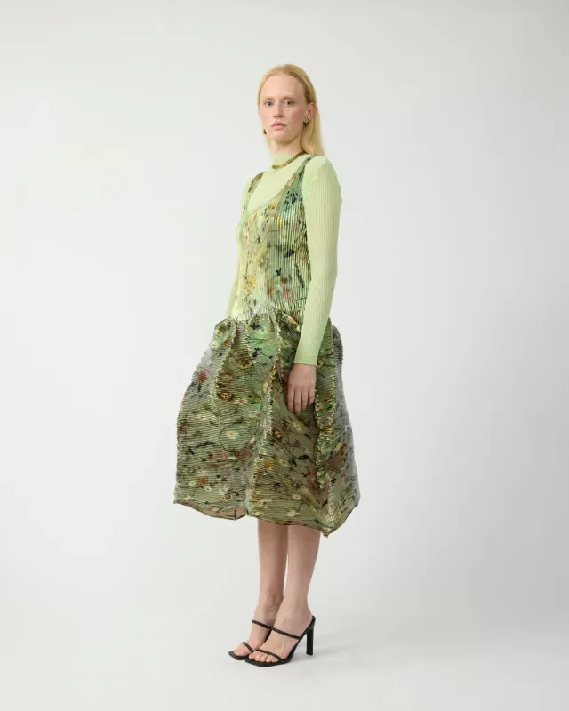 Moon Pleated Dress in Iridescent Frances made by Julia Heuer