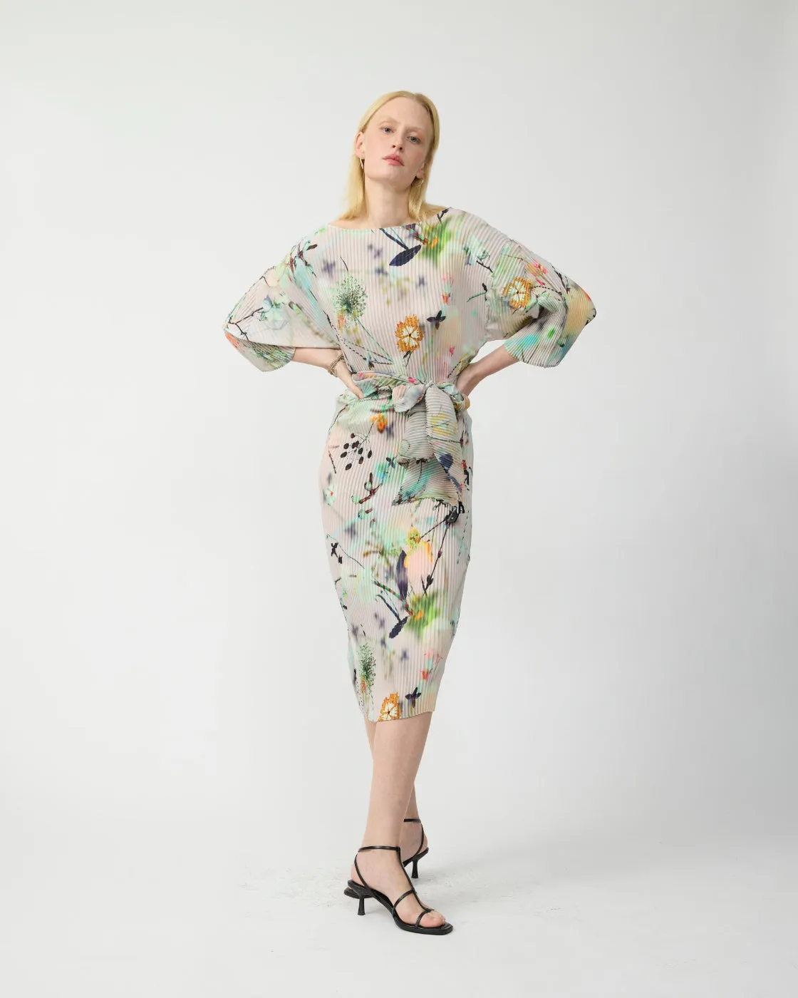 Leila Pleated Dress in Frances sold by Julia Heuer product image thumbnail 5