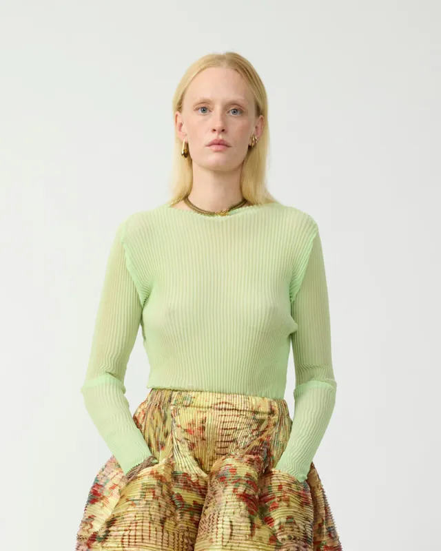 Lee Pleated Top in Lime Green made by Julia Heuer