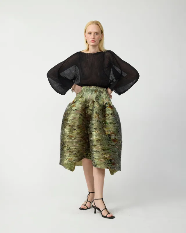 Kenza Handpleated Skirt in Iridescent Frances made by Julia Heuer