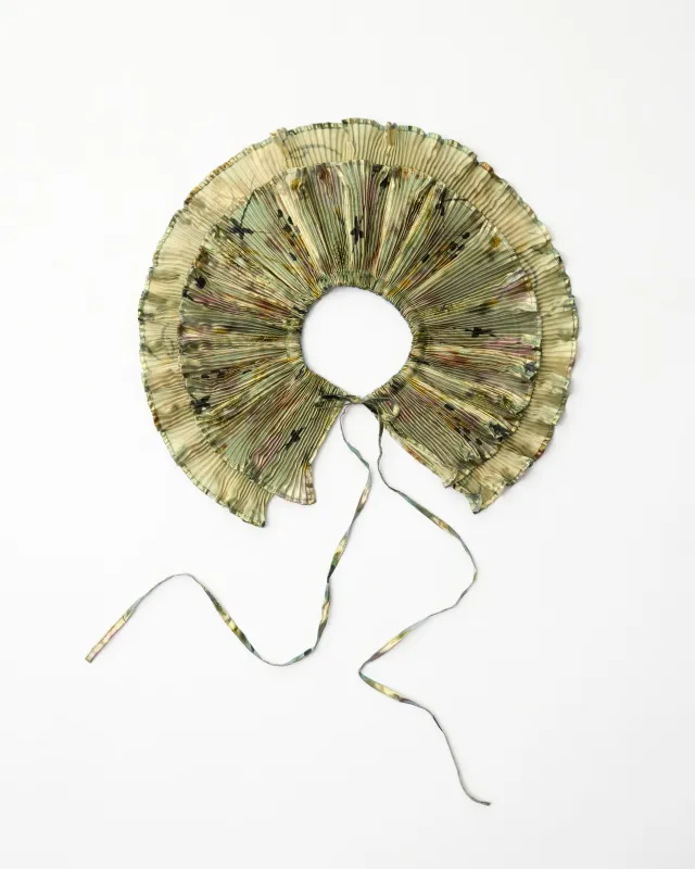 Winnie Pleated Collar in Iridescent Frances made by Julia Heuer