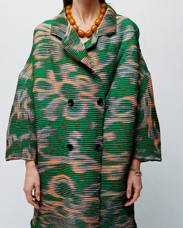 Johan Handpleated Coat in Gallia made by Julia Heuer