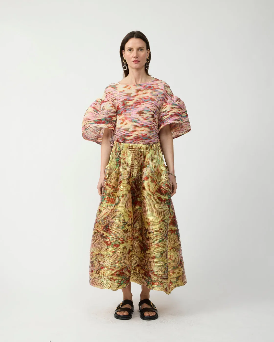 Kenza Handpleated Skirt in Iridescent Jim - Couture Length sold by Julia Heuer product image thumbnail 2