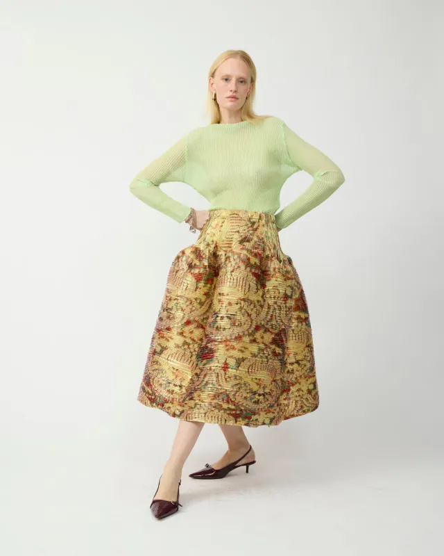 Kenza Handpleated Skirt in Iridescent Jim made by Julia Heuer