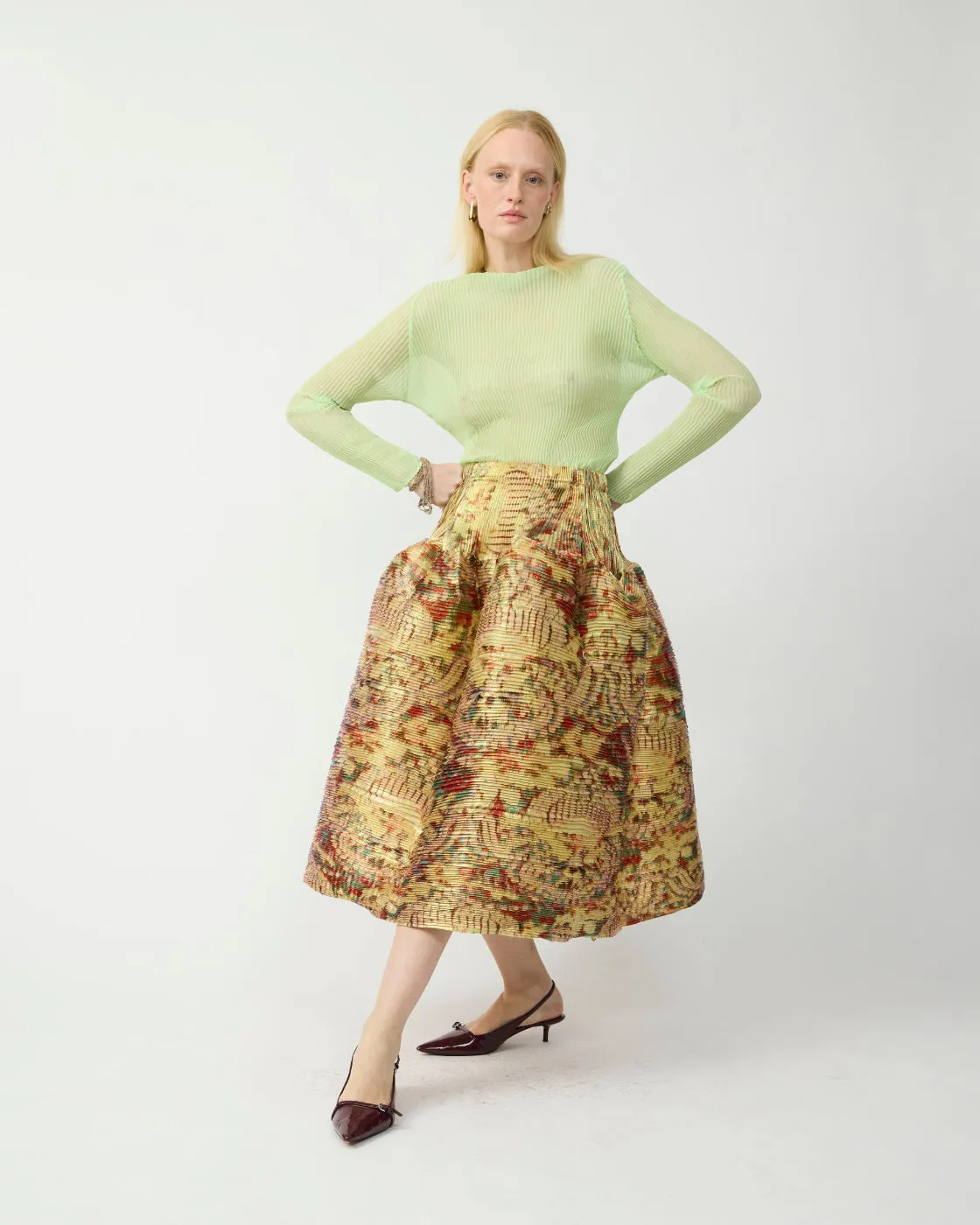 Kenza Handpleated Skirt in Iridescent Jim sold by Julia Heuer
