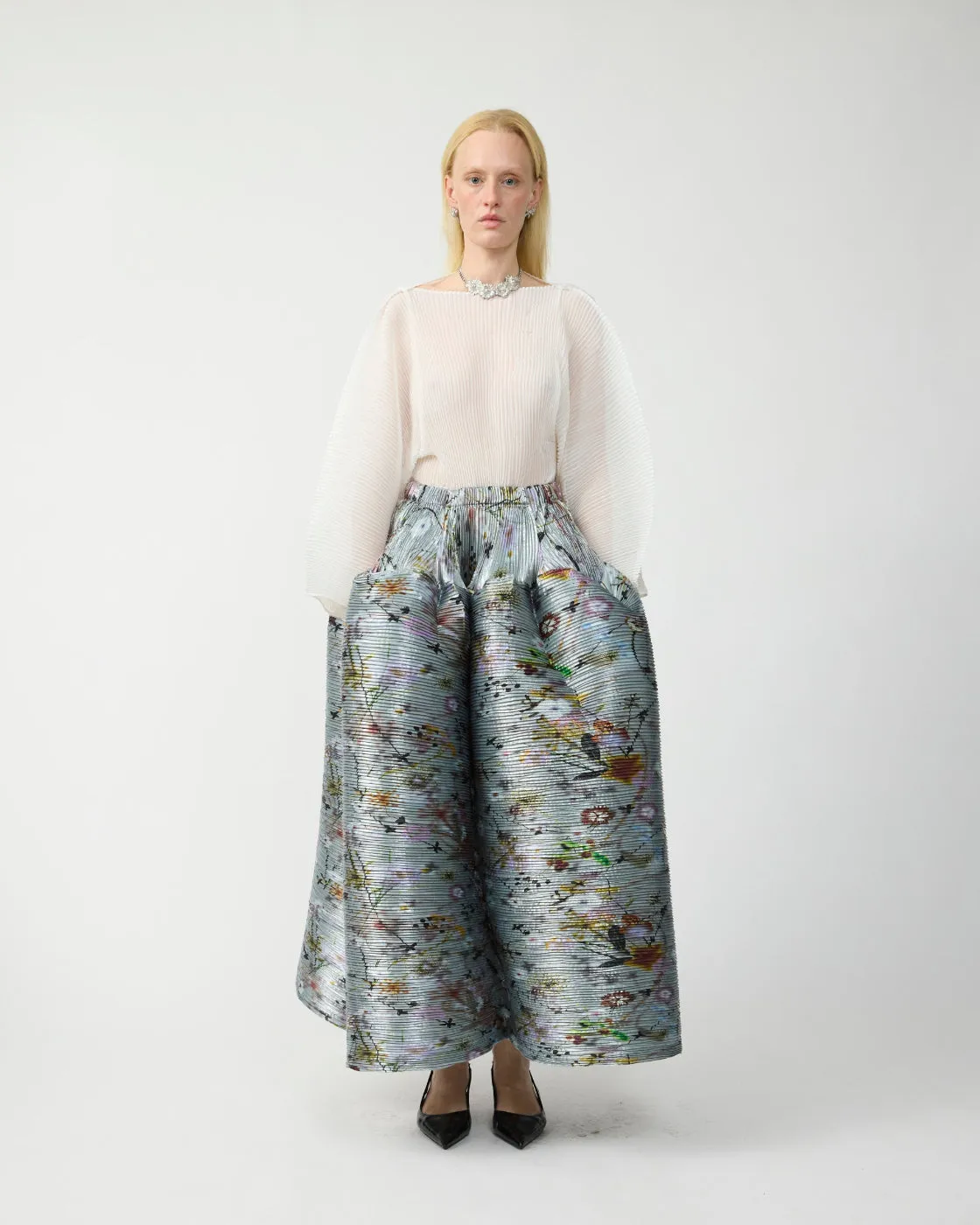 Kenza Handpleated Skirt in Metallic Frances - Couture Length sold by Julia Heuer product image thumbnail 2