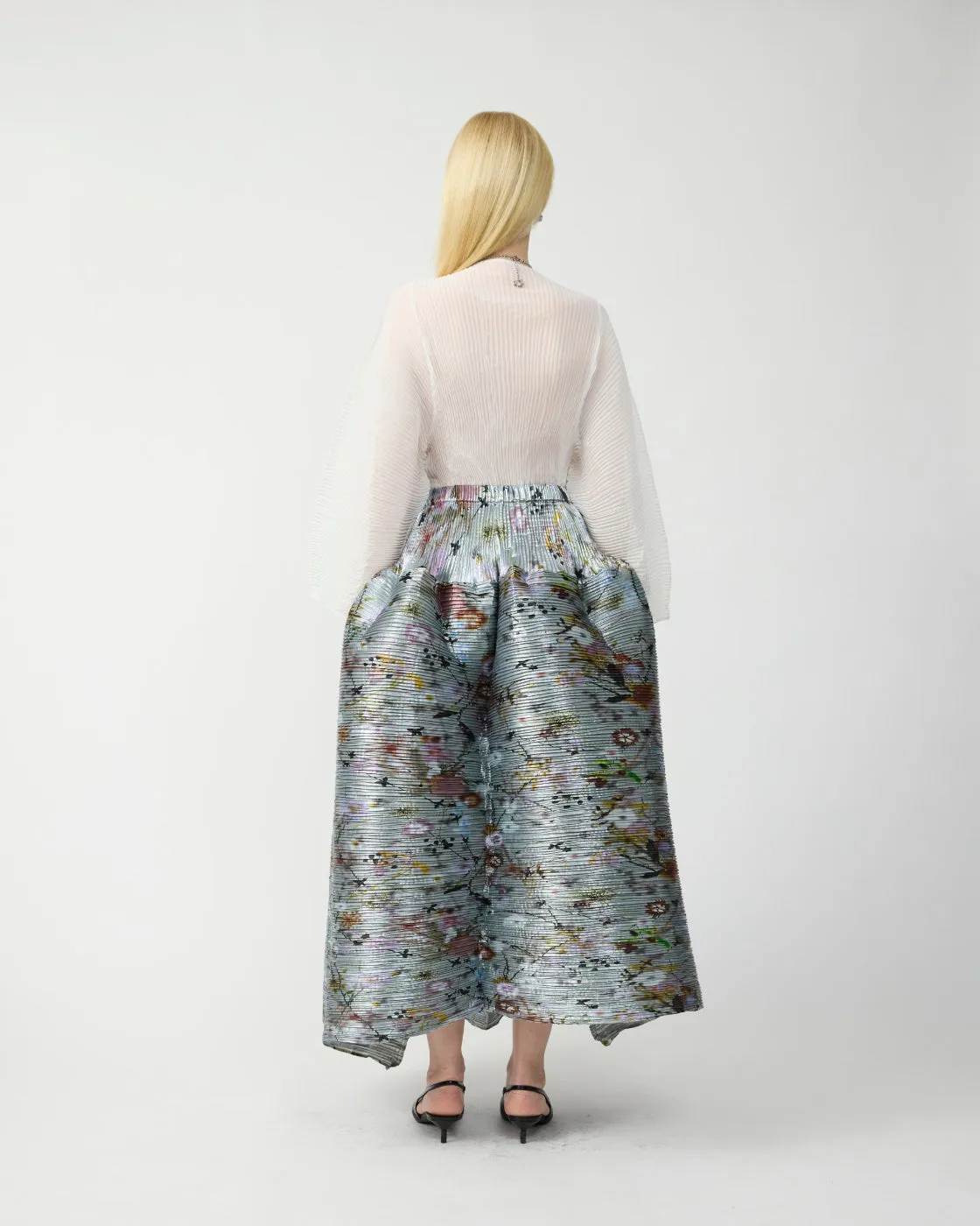 Kenza Handpleated Skirt in Metallic Frances - Couture Length sold by Julia Heuer product image thumbnail 4