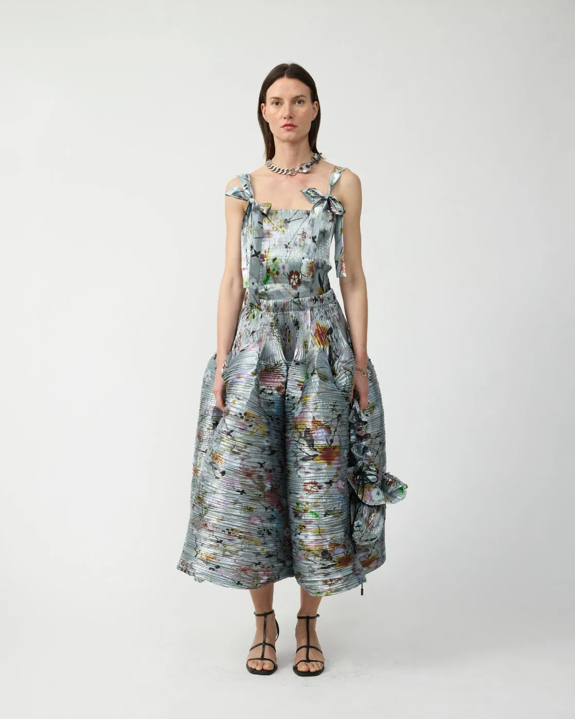 Kenza Handpleated Skirt in Metallic Frances sold by Julia Heuer product image thumbnail 4