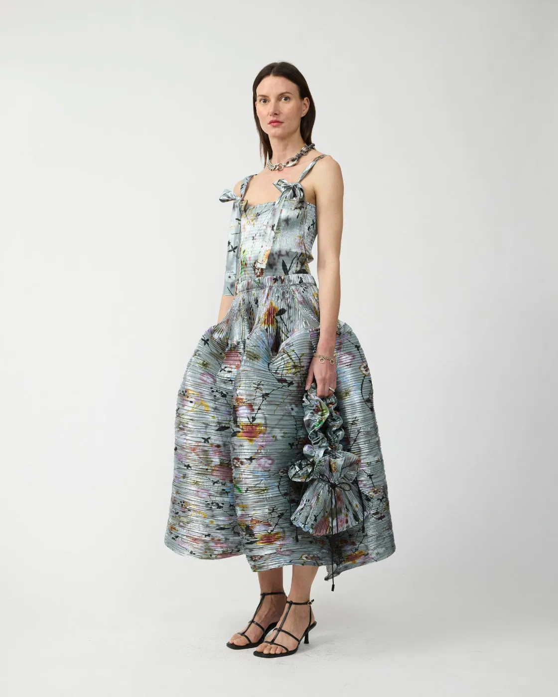 Kenza Handpleated Skirt in Metallic Frances sold by Julia Heuer product image thumbnail 3