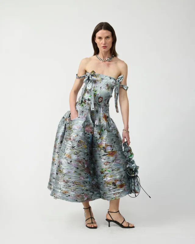 Kenza Handpleated Skirt in Metallic Frances made by Julia Heuer