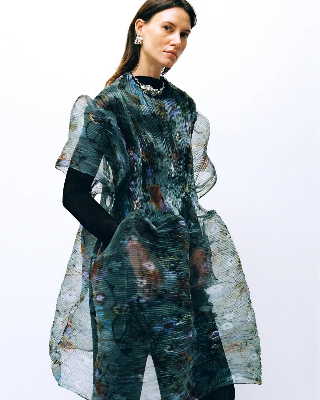 Thekla Handpleated Dress in Transparent Frances sold by Julia Heuer