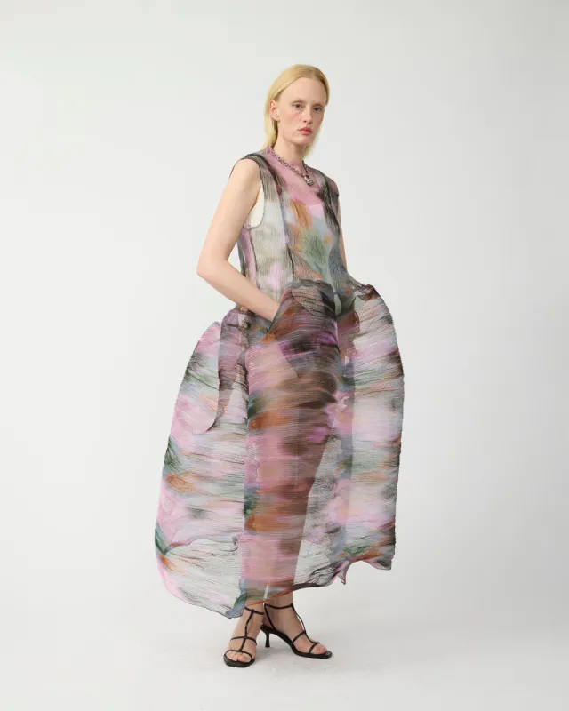 Maya Handpleated Dress in Transparent Maris made by Julia Heuer
