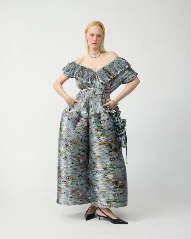 Marcia Handpleated Top in Metallic Frances made by Julia Heuer