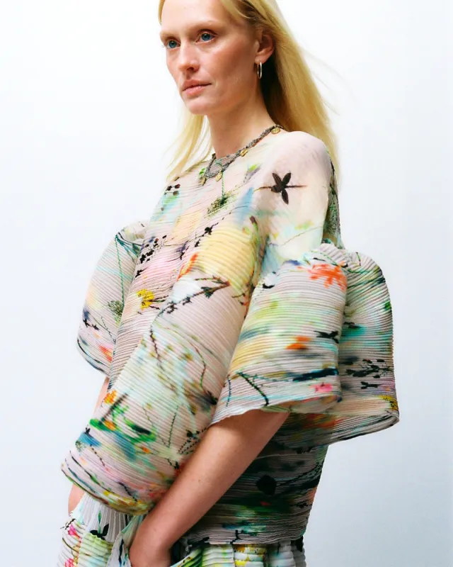 Robin Handpleated Top in Frances made by Julia Heuer