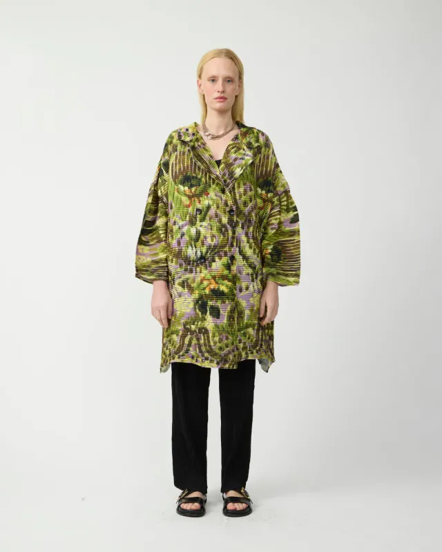 Johan Handpleated Coat in Jim made by Julia Heuer