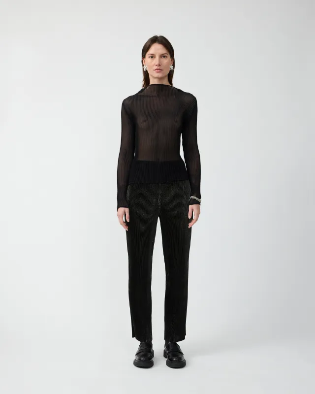 JACK PLEATED TROUSERS IN MOSS METALLIC made by Julia Heuer