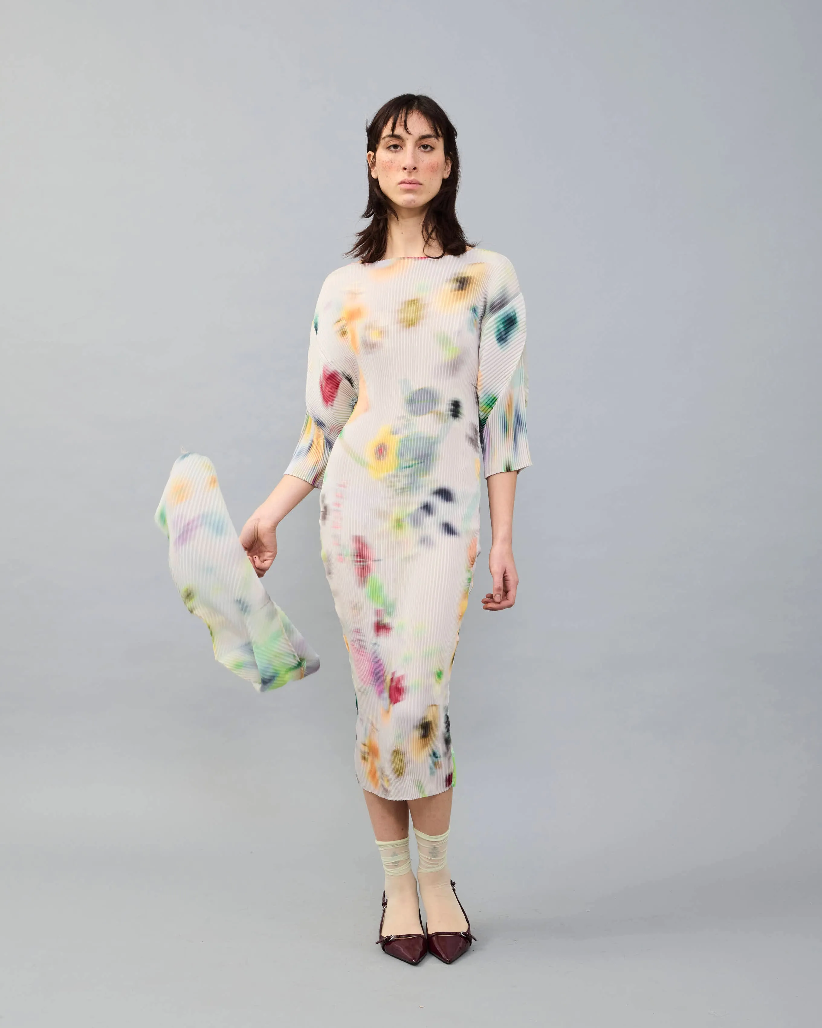 Leila Pleated Dress in light Mayu sold by Julia Heuer product image thumbnail 5