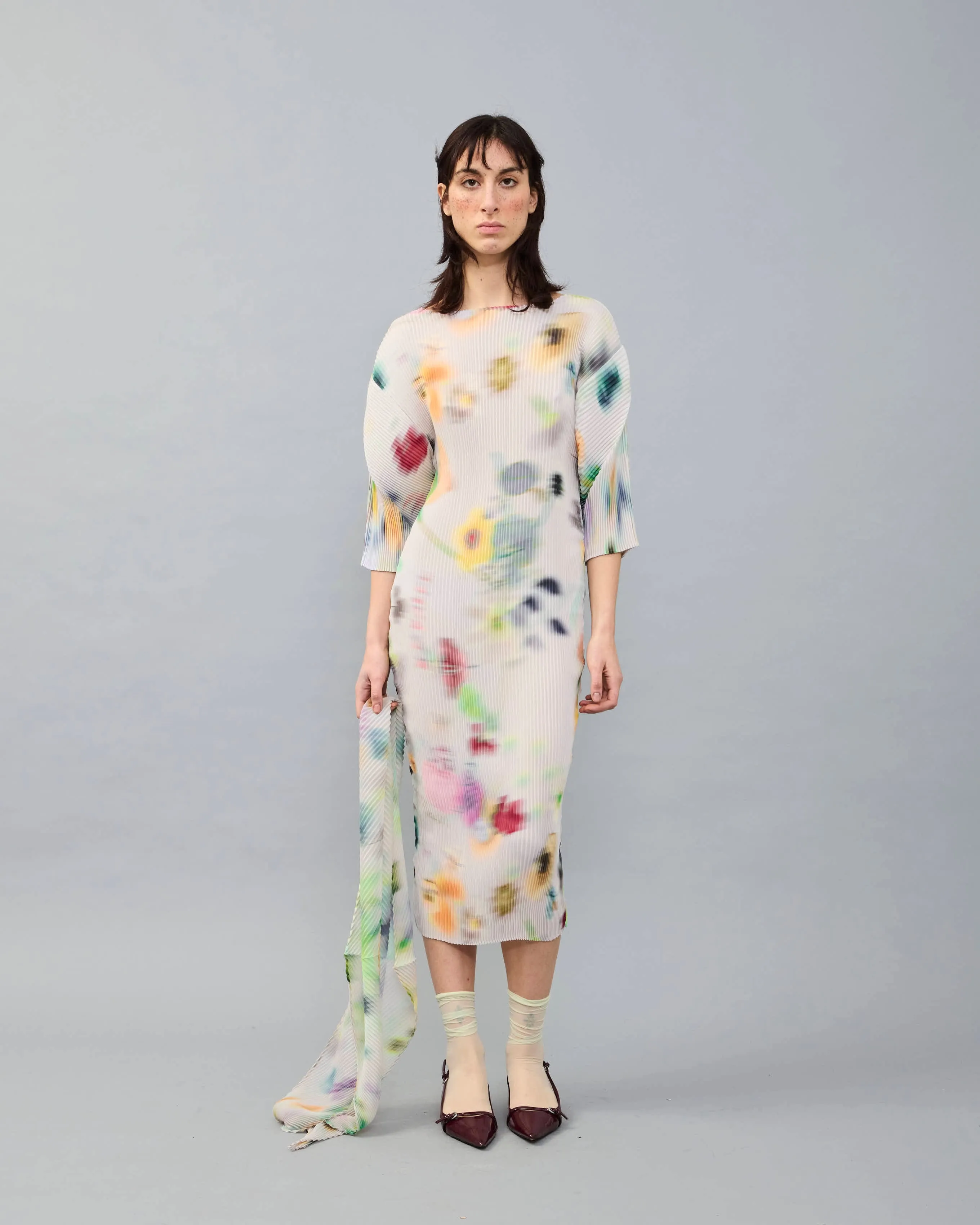 Leila Pleated Dress in light Mayu sold by Julia Heuer product image thumbnail 2