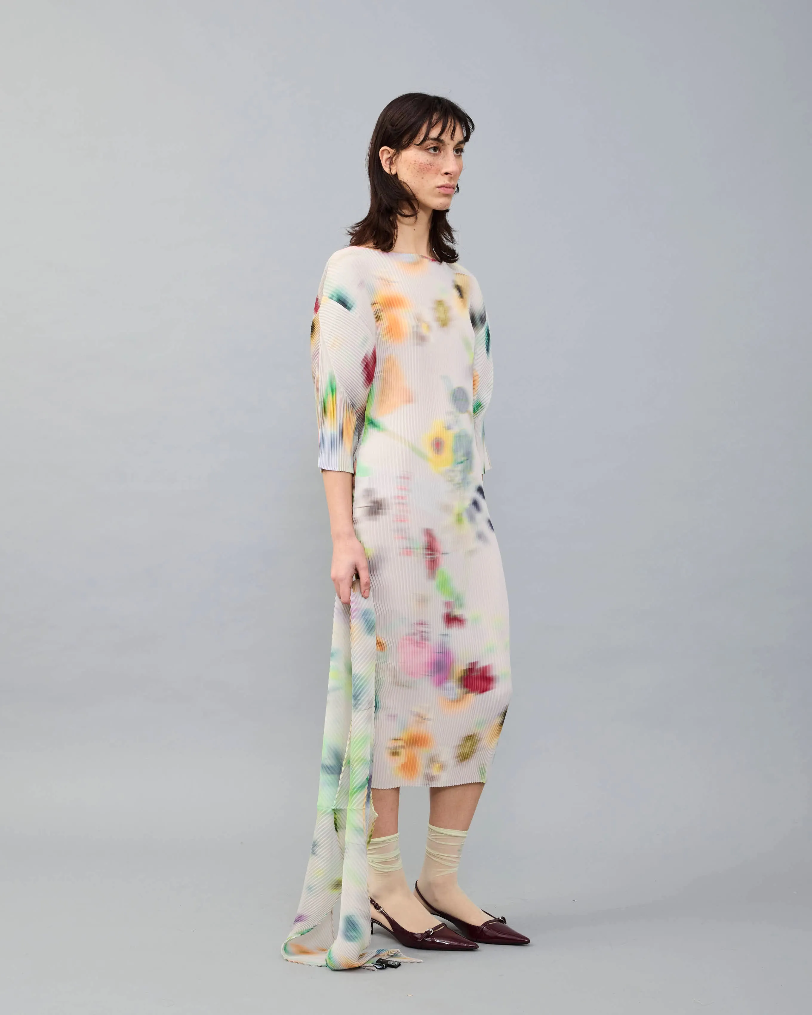 Leila Pleated Dress in light Mayu sold by Julia Heuer product image thumbnail 3