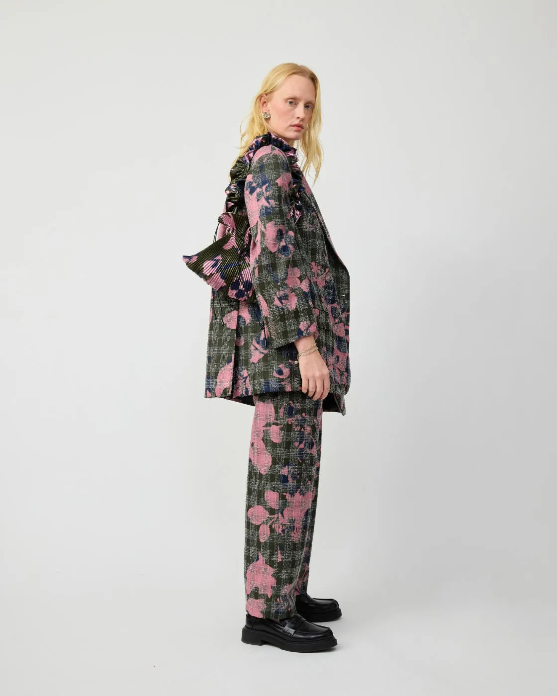 Wanda Pleated Bag in Ingrid Metallic Moss sold by Julia Heuer product image thumbnail 3