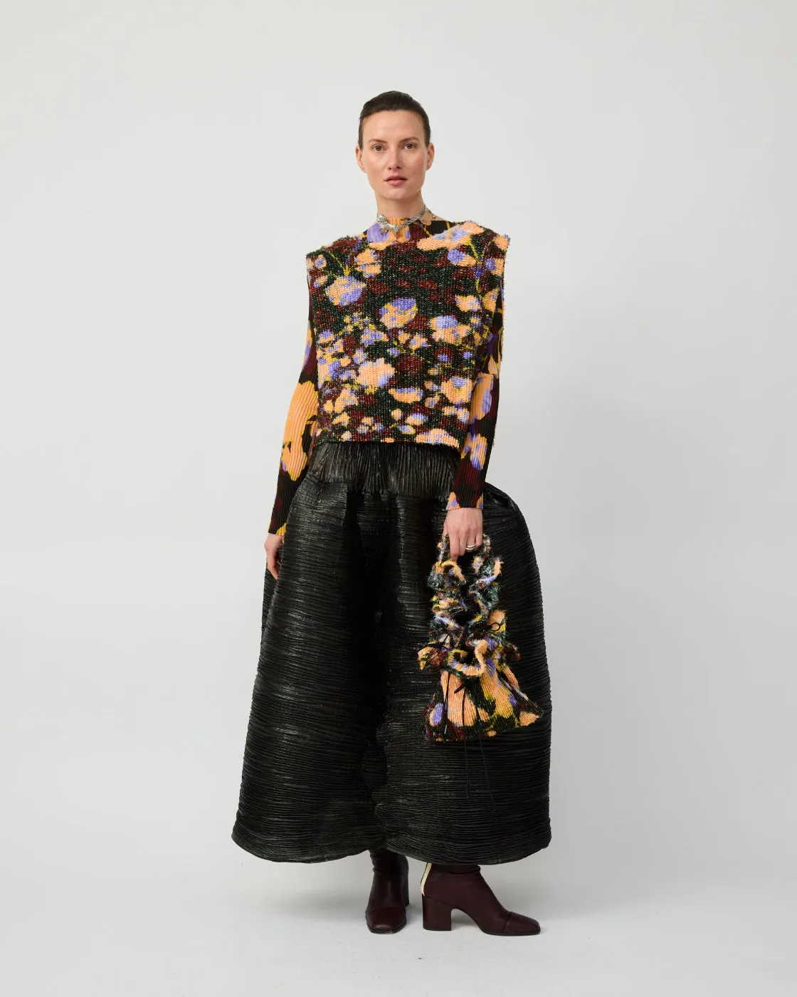 Wanda Pleated Fuzzy Bag in Amber Ingrid sold by Julia Heuer product image thumbnail 2