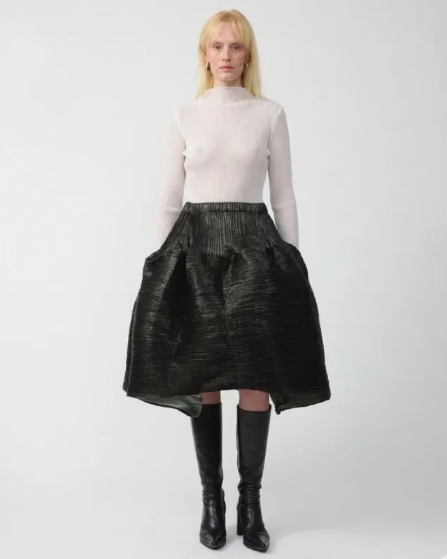 Lee Pleated Top in Monochrom White made by Julia Heuer