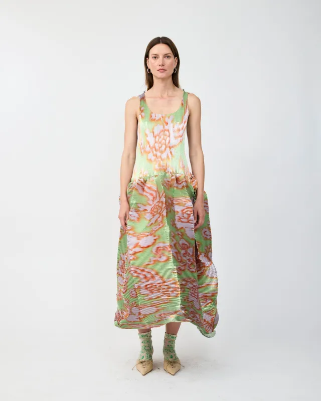 MOON PLEATED DRESS IN METALLIC AUGUST - COUTURE LENGTH made by Julia Heuer