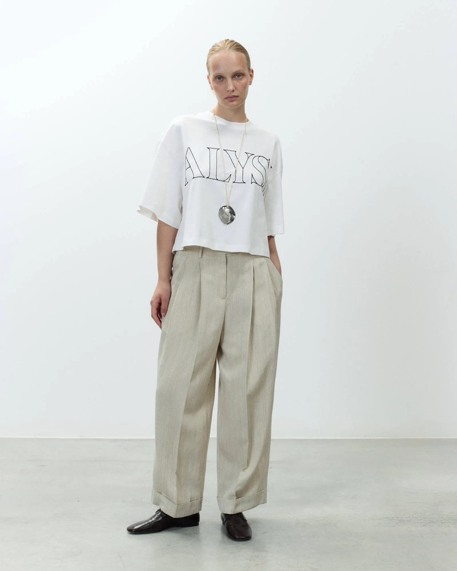 EMBROIDERED T-SHIRT WITH BOXY EMBROIDERY sold by ALYSI