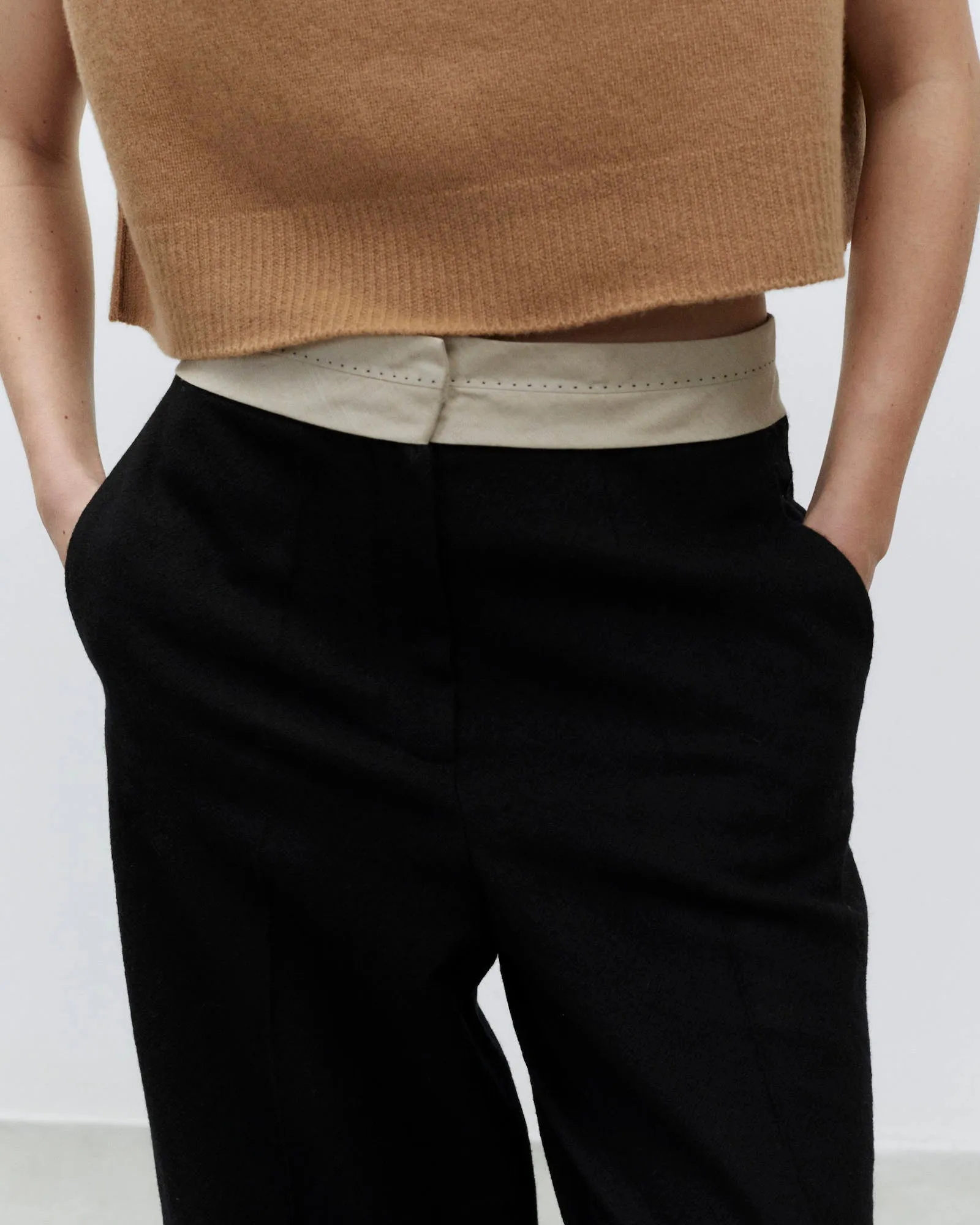 STRAIGHT SOFT WOOL TROUSERS sold by ALYSI