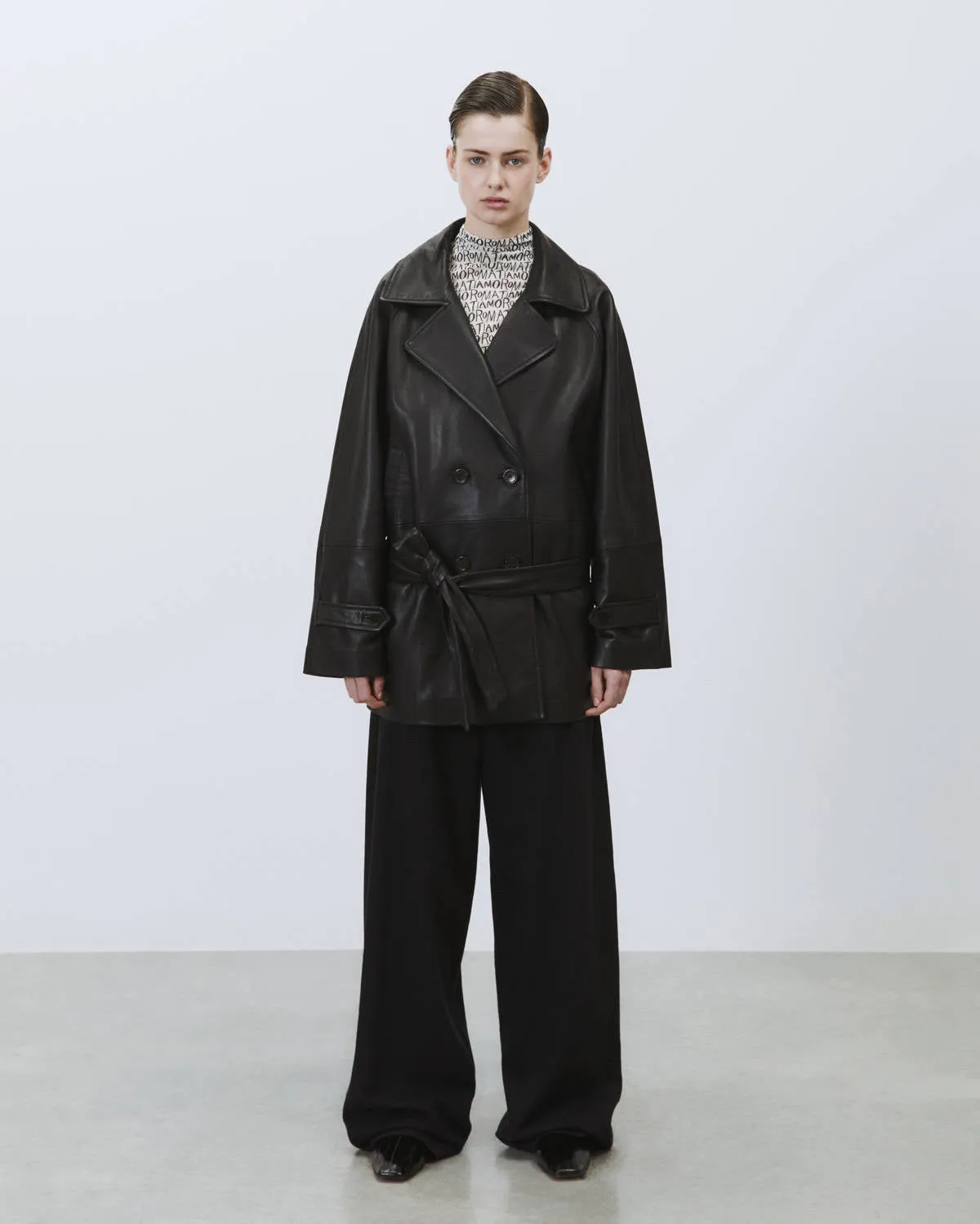 LEATHER TRENCH COAT sold by ALYSI product image thumbnail 3