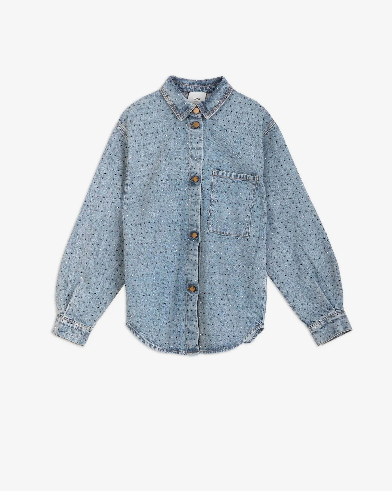 DENIM SHIRT WITH RHINESTONE APPLICATIONS sold by ALYSI product image thumbnail 4