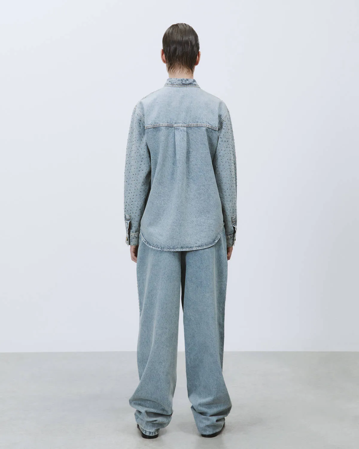 DENIM SHIRT WITH RHINESTONE APPLICATIONS sold by ALYSI product image thumbnail 3