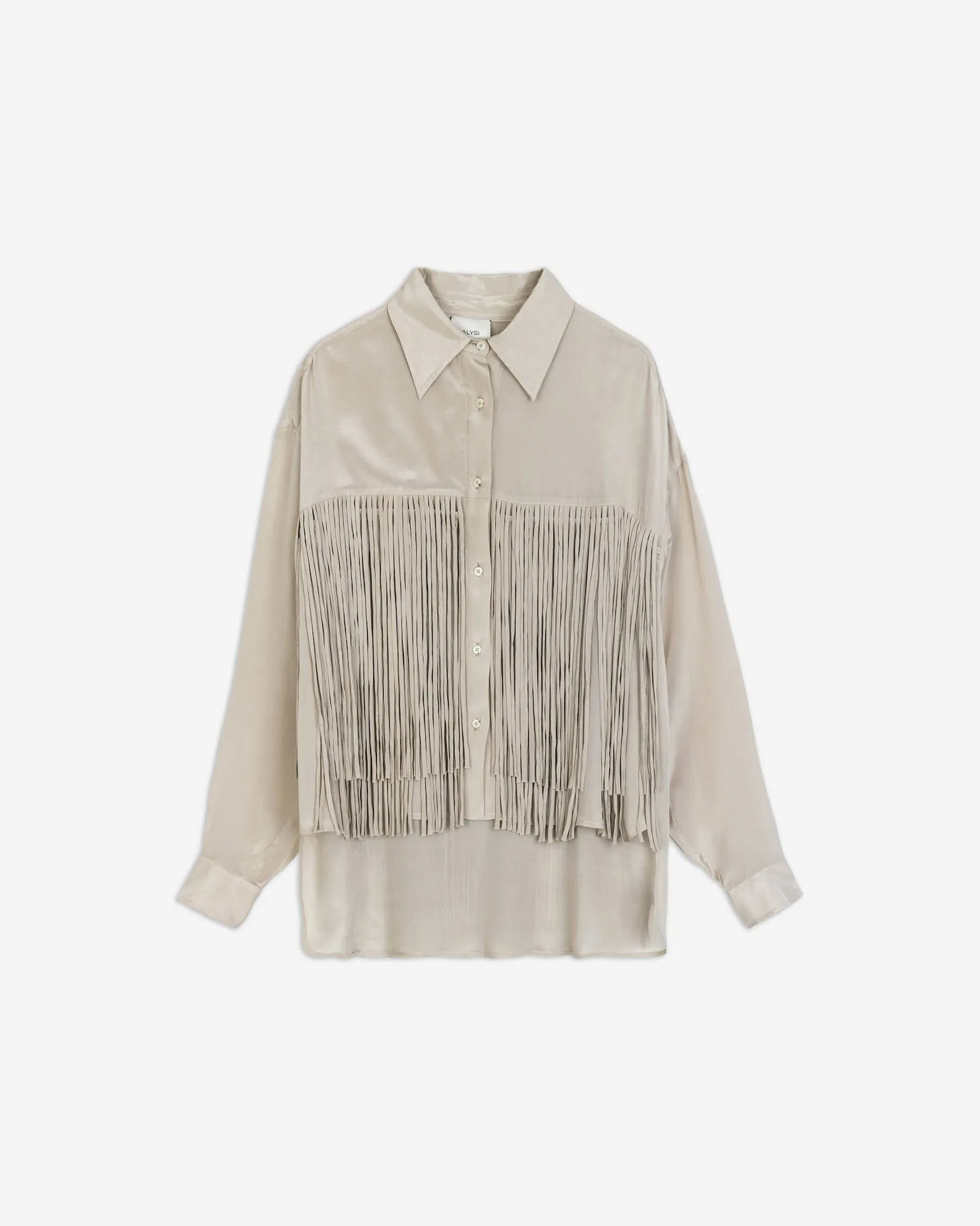 VISCOSE SHIRT WITH FRINGES sold by ALYSI product image thumbnail 4