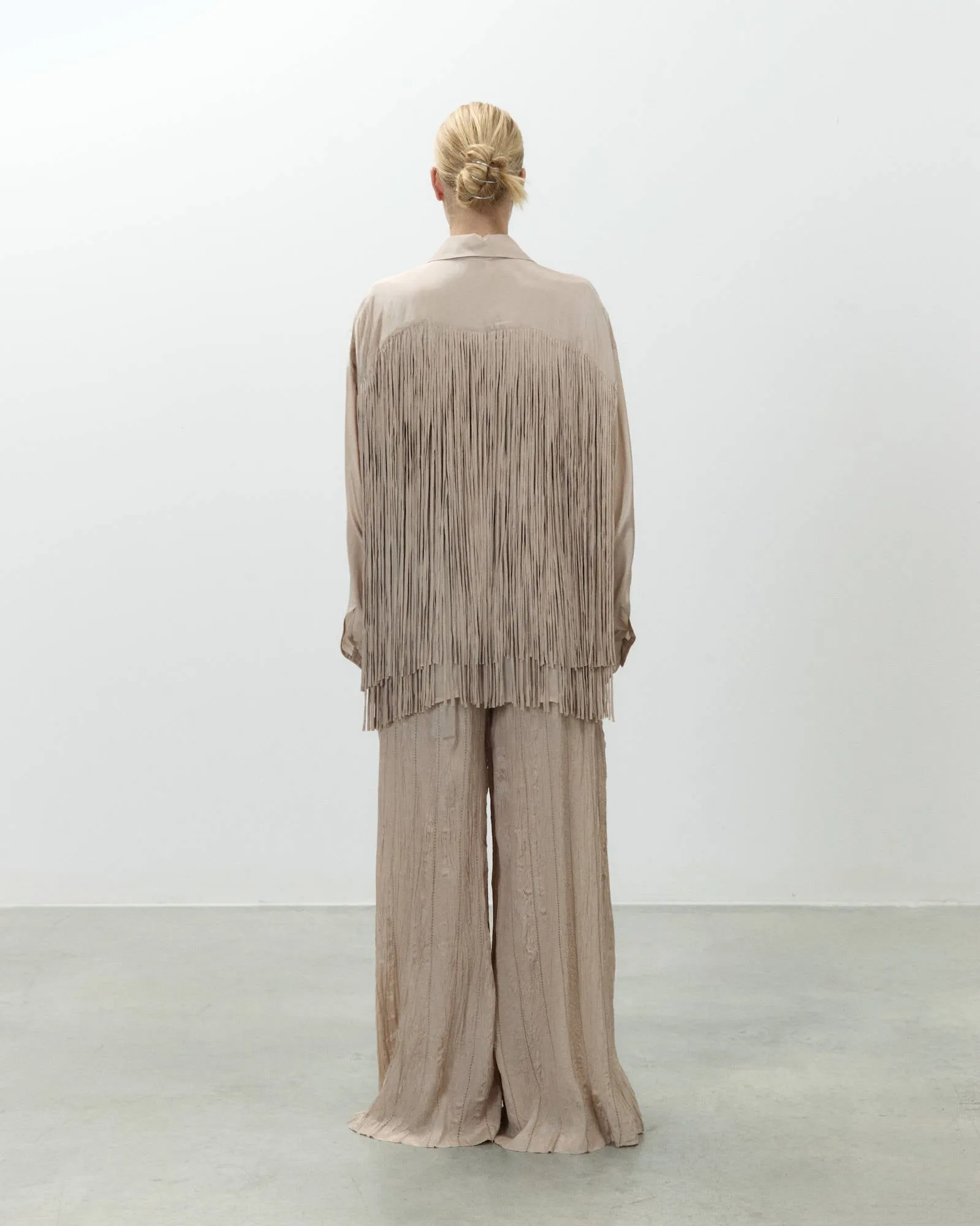 VISCOSE SHIRT WITH FRINGES sold by ALYSI product image thumbnail 3