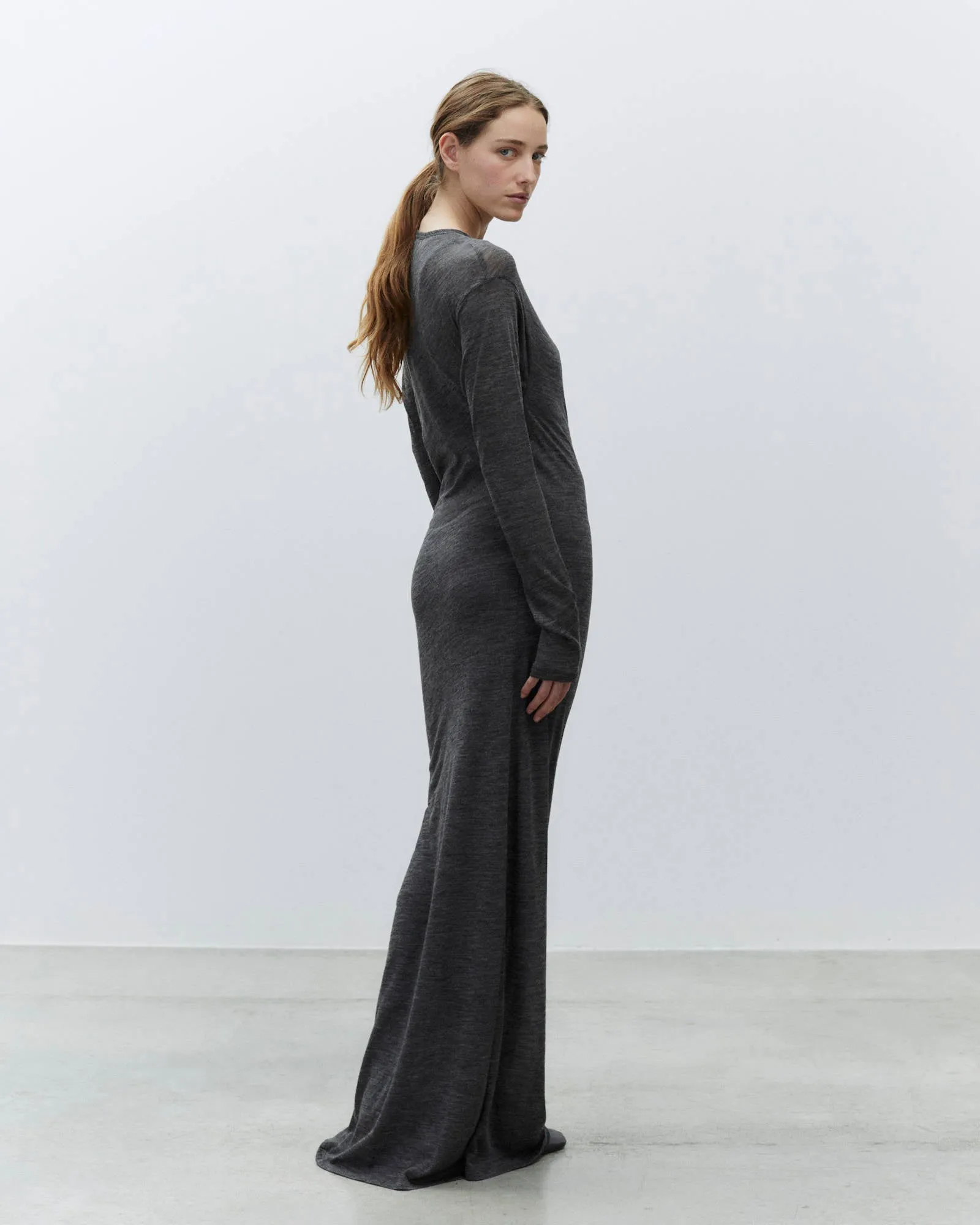 LONG LIGHT WOOL DRESS sold by ALYSI product image thumbnail 3