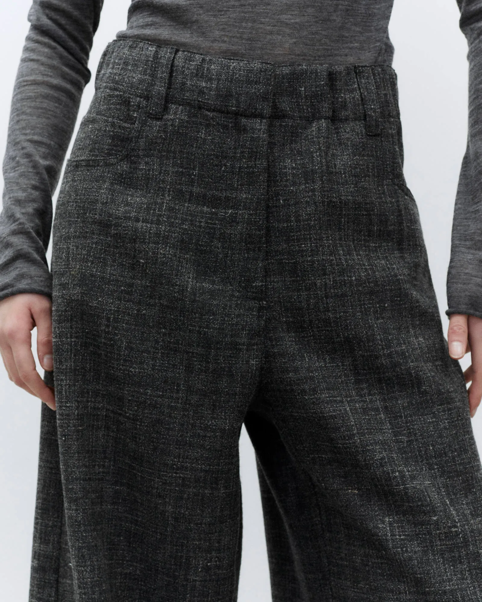 PALAZZO PANTS IN GRANIGLIA WOOL sold by ALYSI product image thumbnail 2