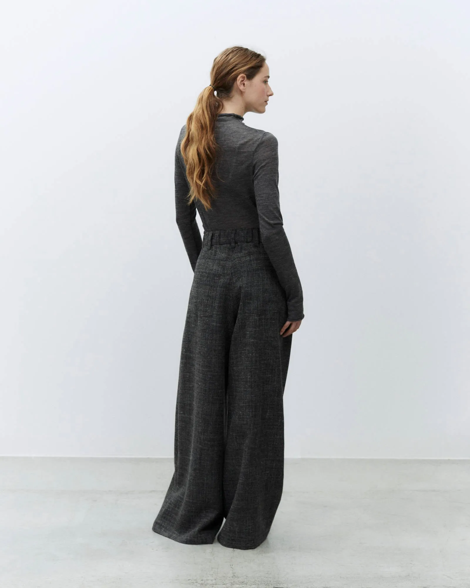 PALAZZO PANTS IN GRANIGLIA WOOL sold by ALYSI product image thumbnail 3