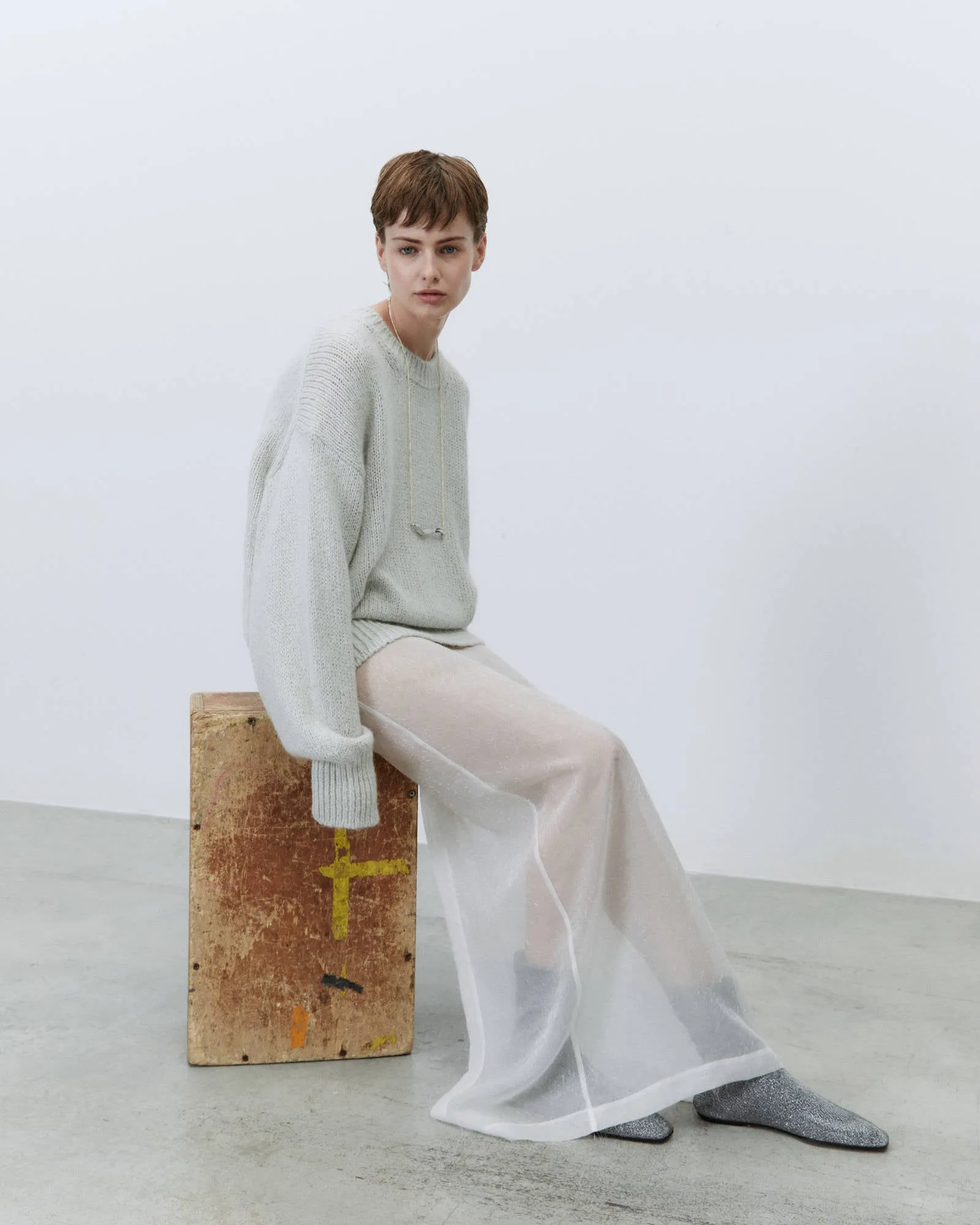 SHINY ALPACA BLEND SWEATER sold by ALYSI