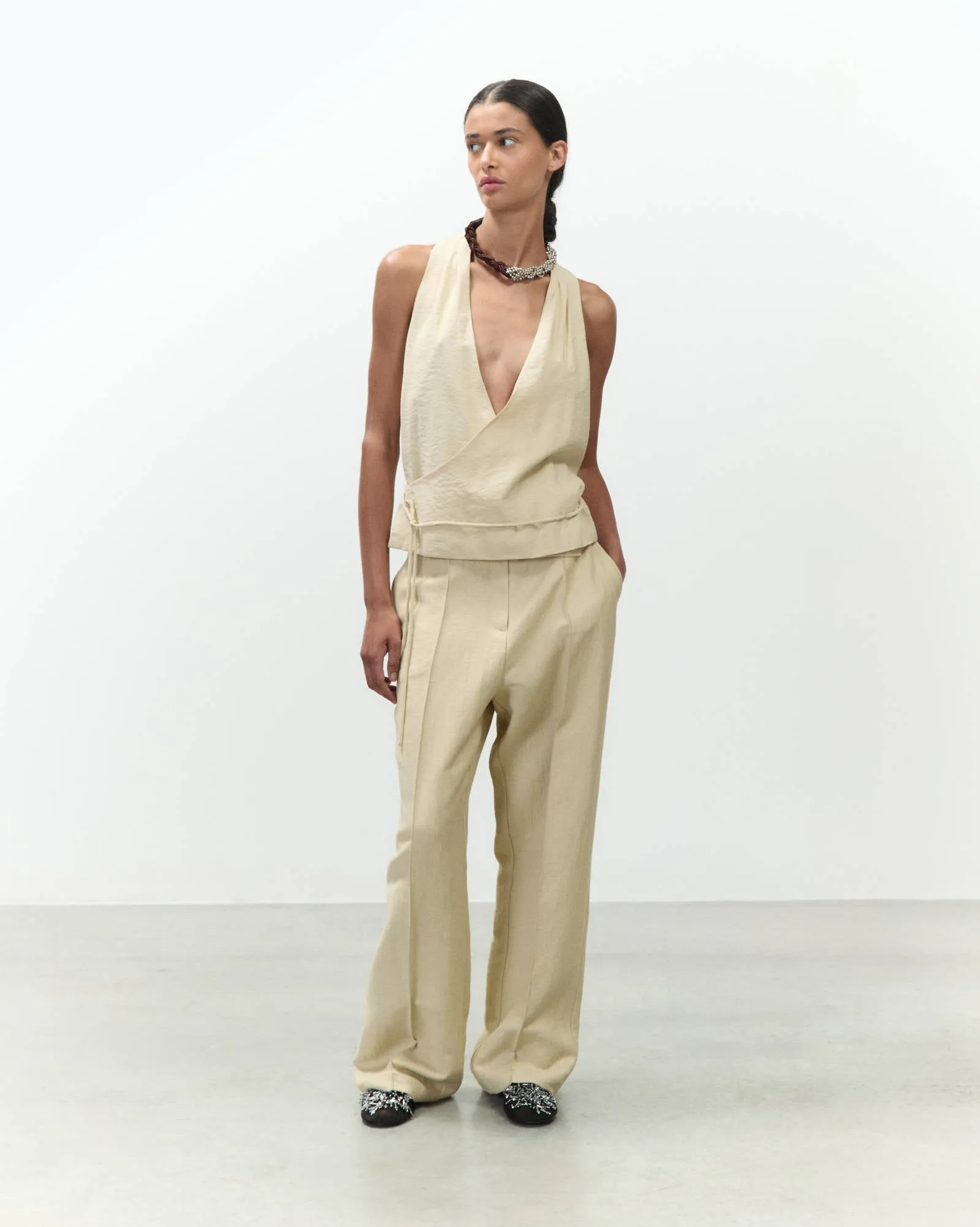 CROSSED SILK TOP sold by ALYSI product image thumbnail 2