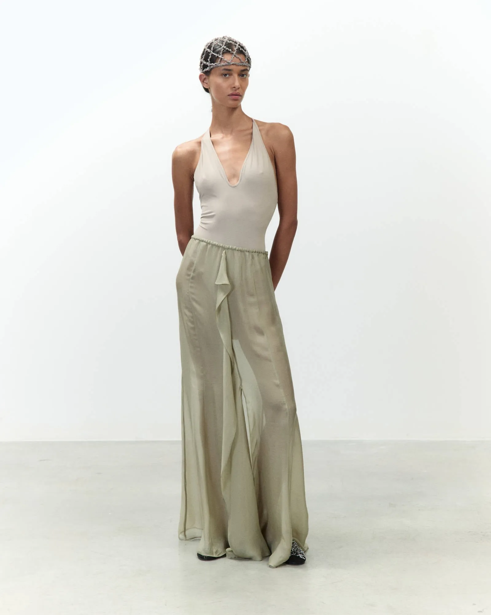 MAXI CHIFFON SKIRT WITH RUFFLES sold by ALYSI product image thumbnail 3