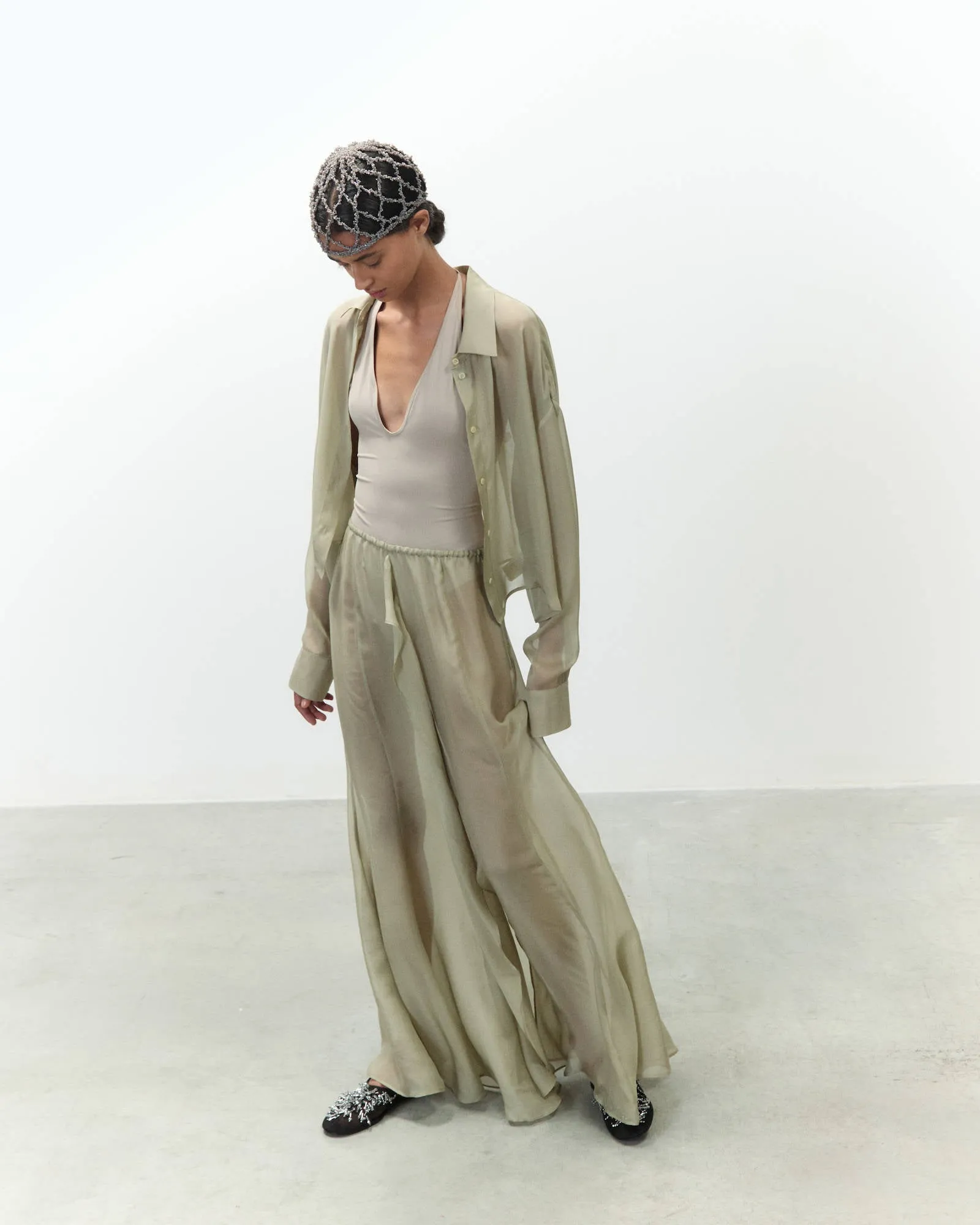 MAXI CHIFFON SKIRT WITH RUFFLES sold by ALYSI